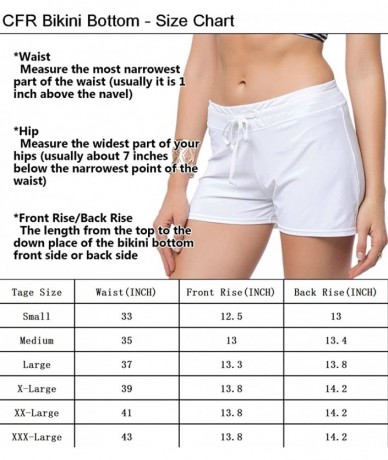 Bottoms Women's Wide Waistband Bikini Shorts Swimsuit Bottom Swimming Pants Beachwear with Adjustable Ties - Pure White - C91...