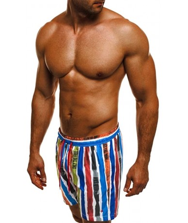 Trunks Mens Swim Trunks by Balakie- Printed Shorts Hawaiian Fitness Casual Beach Pants - Multi Color - C518OKESAIT $24.90