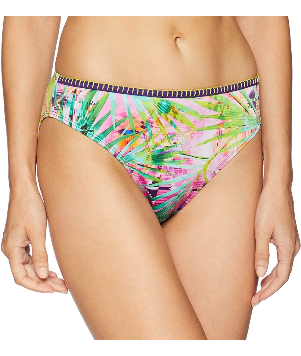 Tankinis Women's Miami Tropical Leaf Print Bottom - Tropical Leaf Print - CW184QKCH4W $44.10