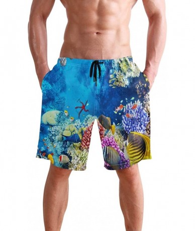 Board Shorts Men's Beach Shorts Colorful Ocean Sea Tropical Fish Swim Trunks Beachwear Board Shorts Swimwear Bathing Suits - ...