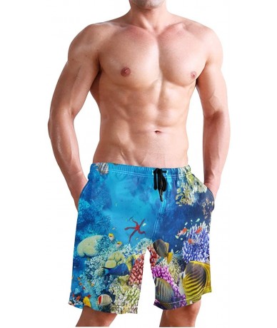 Board Shorts Men's Beach Shorts Colorful Ocean Sea Tropical Fish Swim Trunks Beachwear Board Shorts Swimwear Bathing Suits - ...