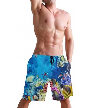 Board Shorts Men's Beach Shorts Colorful Ocean Sea Tropical Fish Swim Trunks Beachwear Board Shorts Swimwear Bathing Suits - ...