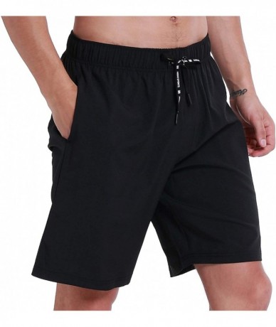 Trunks Men's Swim Trunks with Mesh Lining - Black - CS18SW8CX6E $33.59