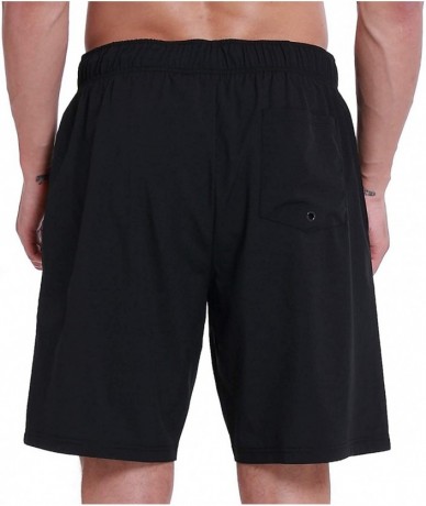 Trunks Men's Swim Trunks with Mesh Lining - Black - CS18SW8CX6E $33.59