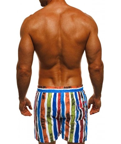 Trunks Mens Swim Trunks by Balakie- Printed Shorts Hawaiian Fitness Casual Beach Pants - Multi Color - C518OKESAIT $24.90