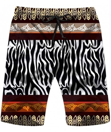 Board Shorts Undiscovered Africa Animal Print Border Beauty Fashion Men's Swim Trunks Beach Short Board Shorts - Multicolored...