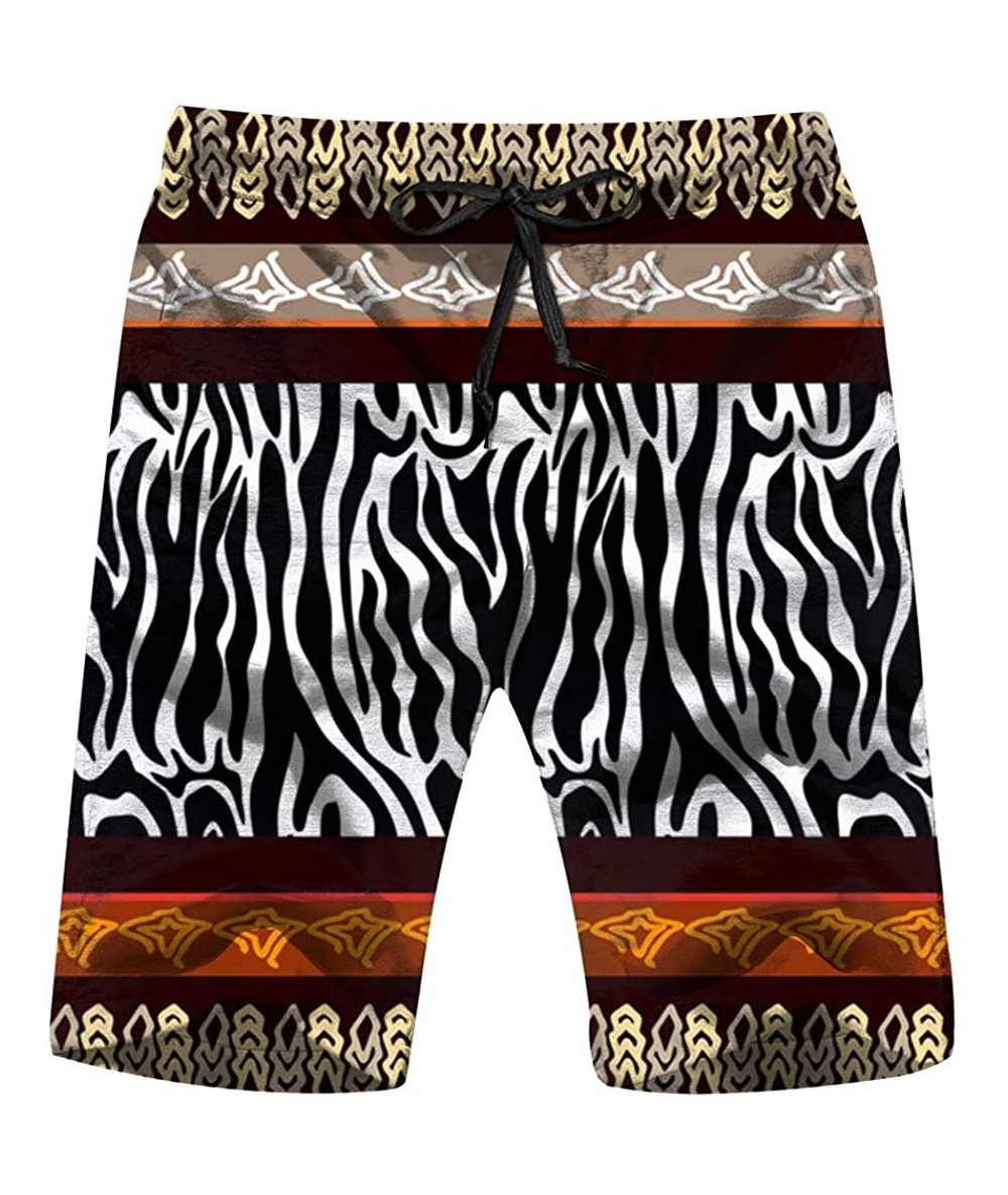 Board Shorts Undiscovered Africa Animal Print Border Beauty Fashion Men's Swim Trunks Beach Short Board Shorts - Multicolored...