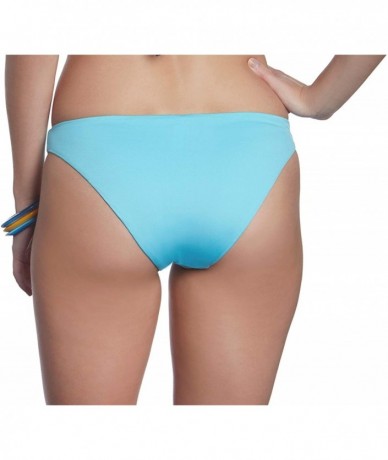 Tankinis Solid Brazilian Bikini Swim Bottom - Aqua - CD195D258LE $65.25