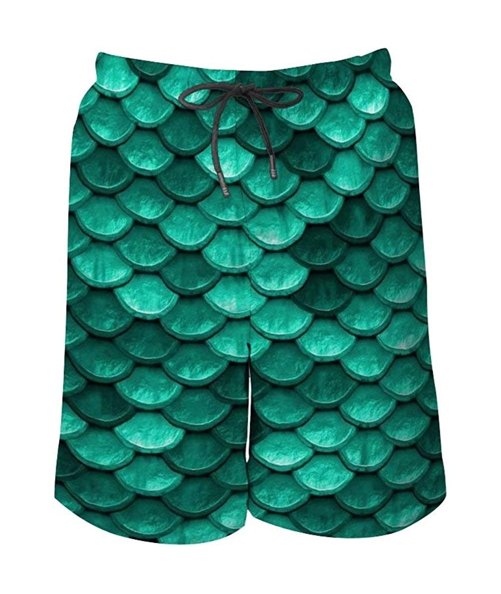 Trunks Mens Swim Trunks Quick Dry Funny Shorts with Mesh Lining Swimwear Bathing Suits- Cool Blue Pineapples Black - Emerald ...