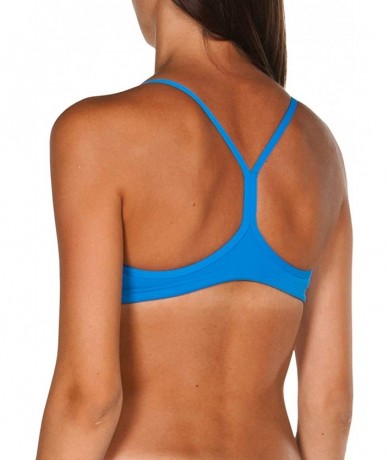 Tops Women's Rule Breaker Be Bandeau MaxLife Bikini Top - Pix Blue - CK18CKLYZ6U $23.41