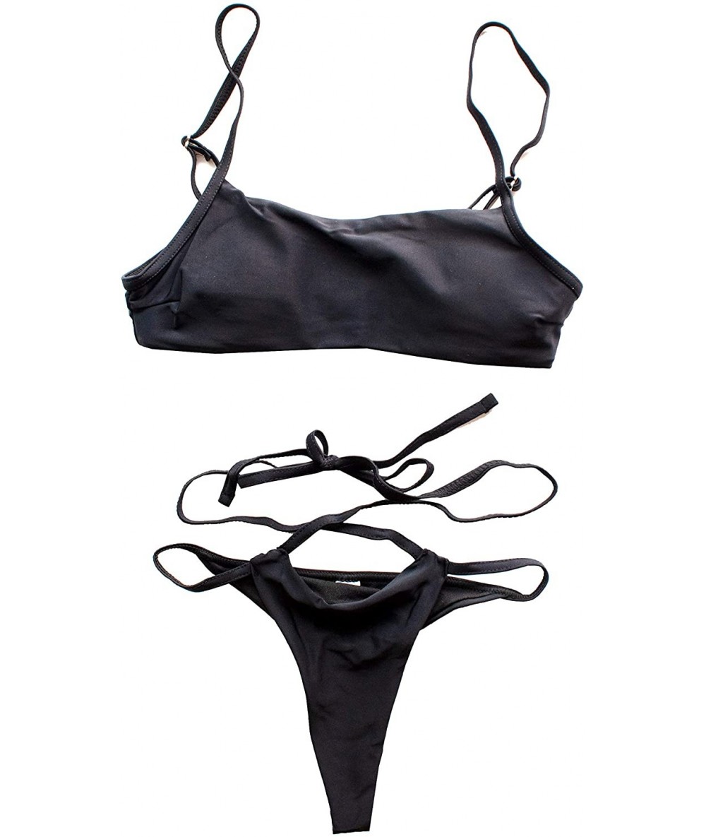 One-Pieces Womens Sporty Swimwear Collection - Sporty Cheeky Sun Black - C6198M42UM7 $50.95