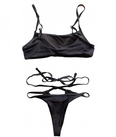 One-Pieces Womens Sporty Swimwear Collection - Sporty Cheeky Sun Black - C6198M42UM7 $50.95