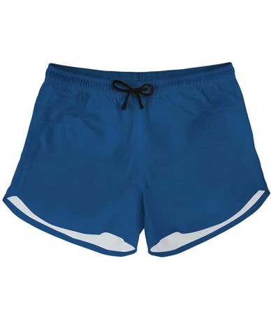 Board Shorts Womens Board Short Side Pocket Swim Bottom Trunks Quick Dry - Navy - CF18S32HKXR $33.71