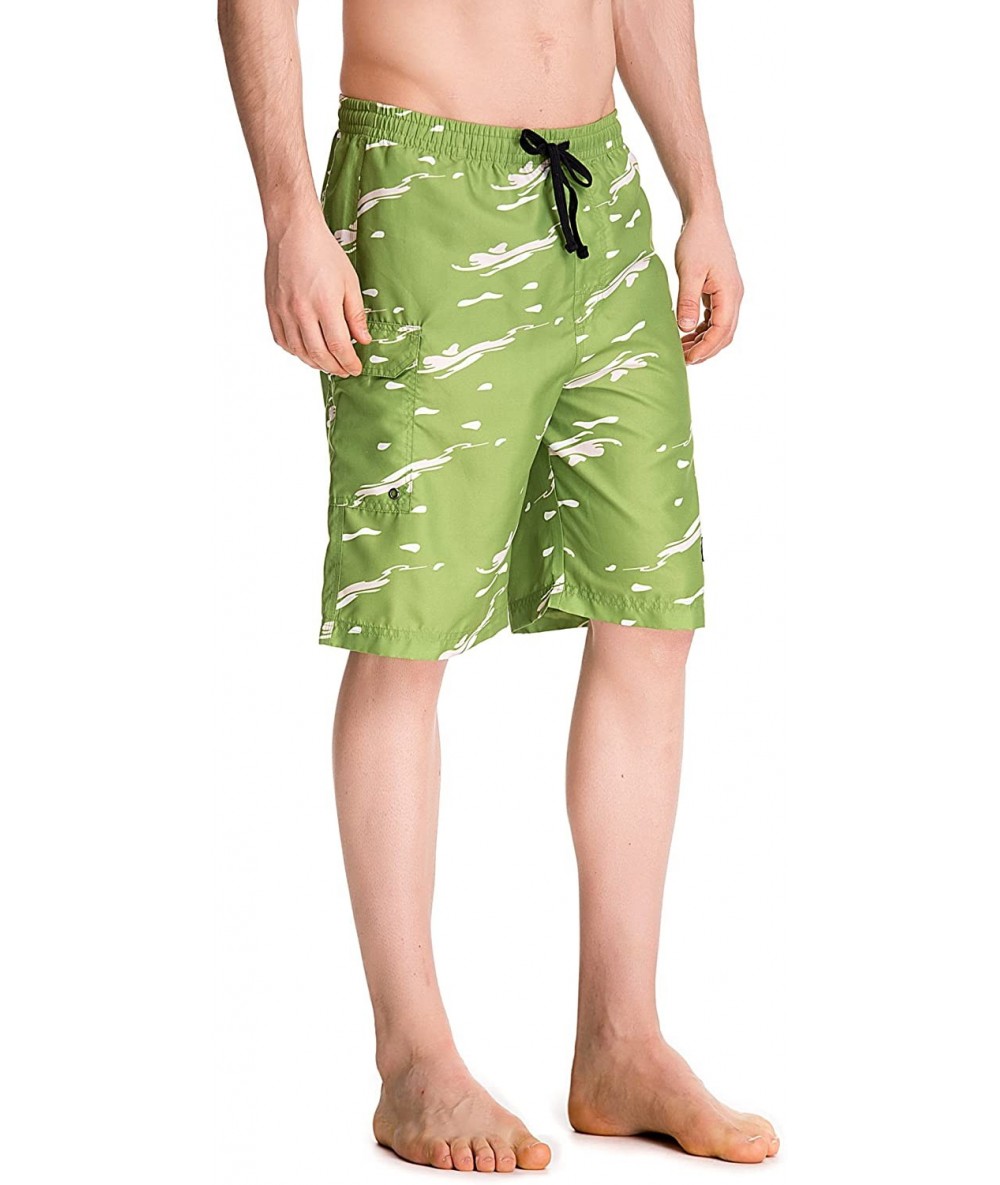 Board Shorts Men's Swim Trunks Quick Dry Board Shorts-Lightweight - Green - CD188ZYGHGW $33.70