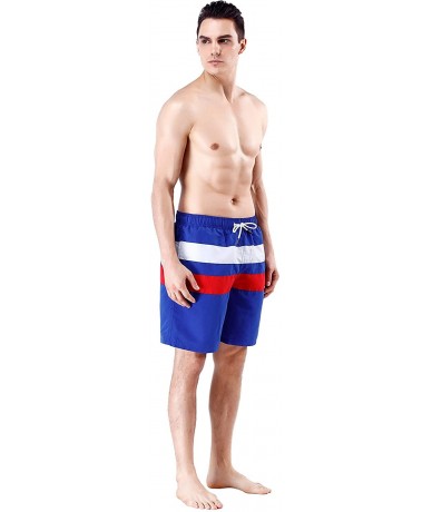 Board Shorts Chubbies Mens Swim Trunks Shorts Big and Tall - Bluestripe - CZ18O3WIEET $34.45