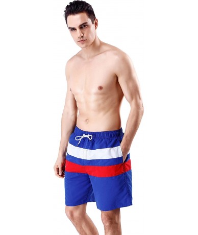 Board Shorts Chubbies Mens Swim Trunks Shorts Big and Tall - Bluestripe - CZ18O3WIEET $34.45