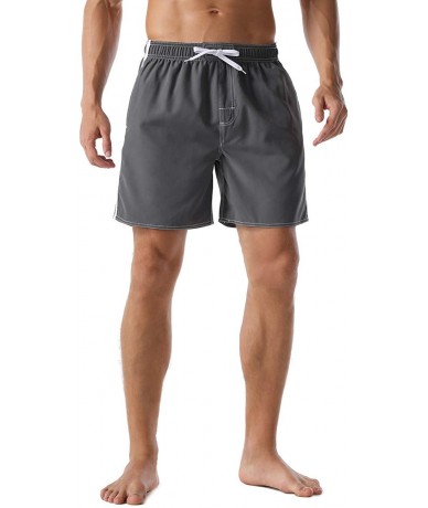 Board Shorts Men's Swim Trunks Water Sport Printed Quick Dry Drawsting - Gray-269 - CF18YH54E4K $36.07