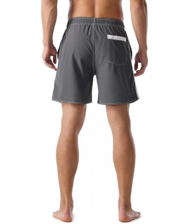 Board Shorts Men's Swim Trunks Water Sport Printed Quick Dry Drawsting - Gray-269 - CF18YH54E4K $36.07