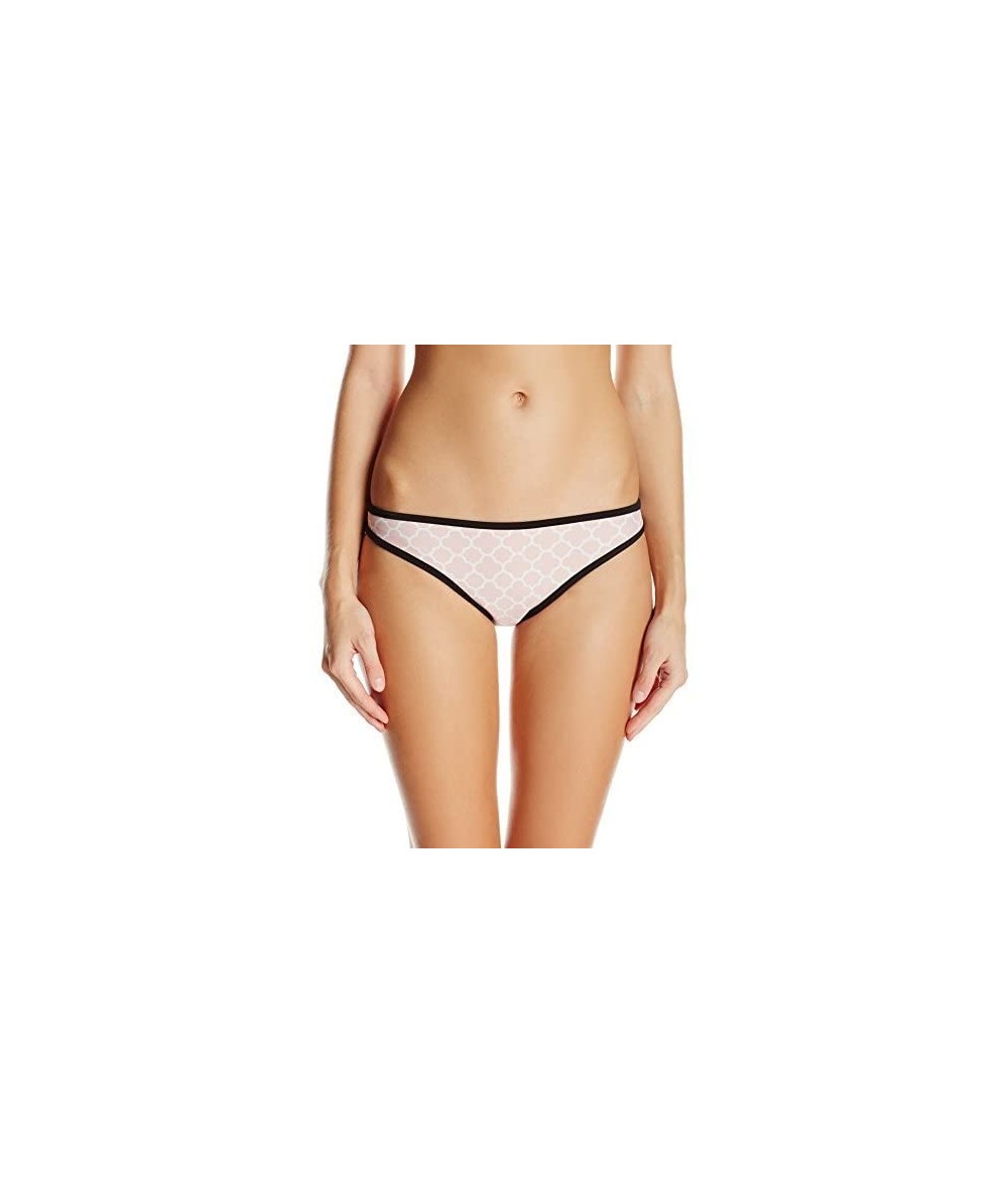 Tankinis Women's Geometric Medium Coverage Hipster Bikini Bottom - Geometric Pink - CO120GFZ0TV $27.51