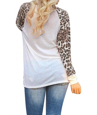 Tops Festival Christmas Womens Reindeer Blouses T-Shirt Xmas Long Sleeve Tops - C-white - C7192K7WY6D $22.77