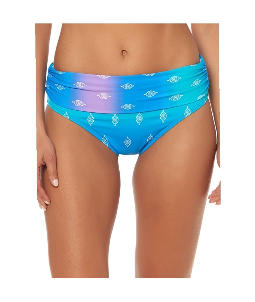 Bottoms Women's Midster Bikini Bottoms Blue Lagoon - C11860WKD2S $61.10