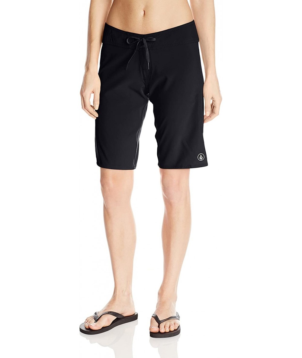 Board Shorts Juniors Simply Solid 11 Inch Board Short - Black - CK11NVMEMNH $74.77