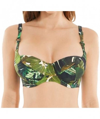 Tops Kuranda Underwire Balcony Bikini Swim Top (FS6125) - Deep Jungle - CR12DKNT781 $82.13