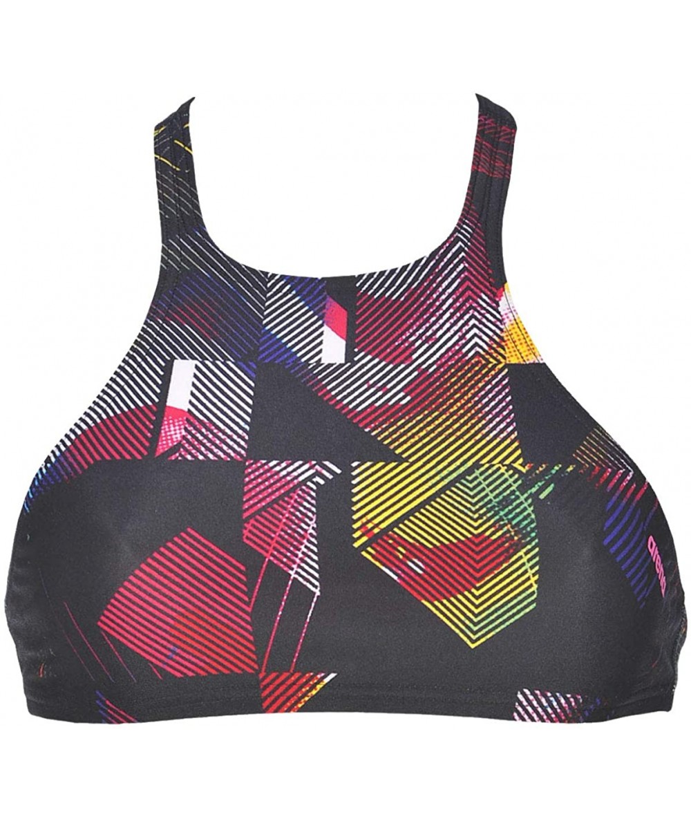 Tops Womens Rule Breaker Think Crop Top MaxLife Bikini Top - Geometric Multi - CP188E27MT4 $55.43