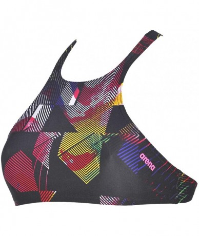 Tops Womens Rule Breaker Think Crop Top MaxLife Bikini Top - Geometric Multi - CP188E27MT4 $55.43