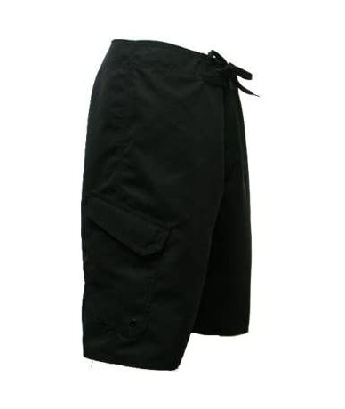 Board Shorts Solid 22" Board Shorts - Black-30 - C9115MK0JB5 $61.53