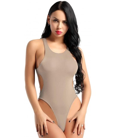 One-Pieces Women's Breezy Sheer When Wet One Piece Swimwear Swimsuit Bathing Suit - Nude - CF18RCQ7I4G $30.59