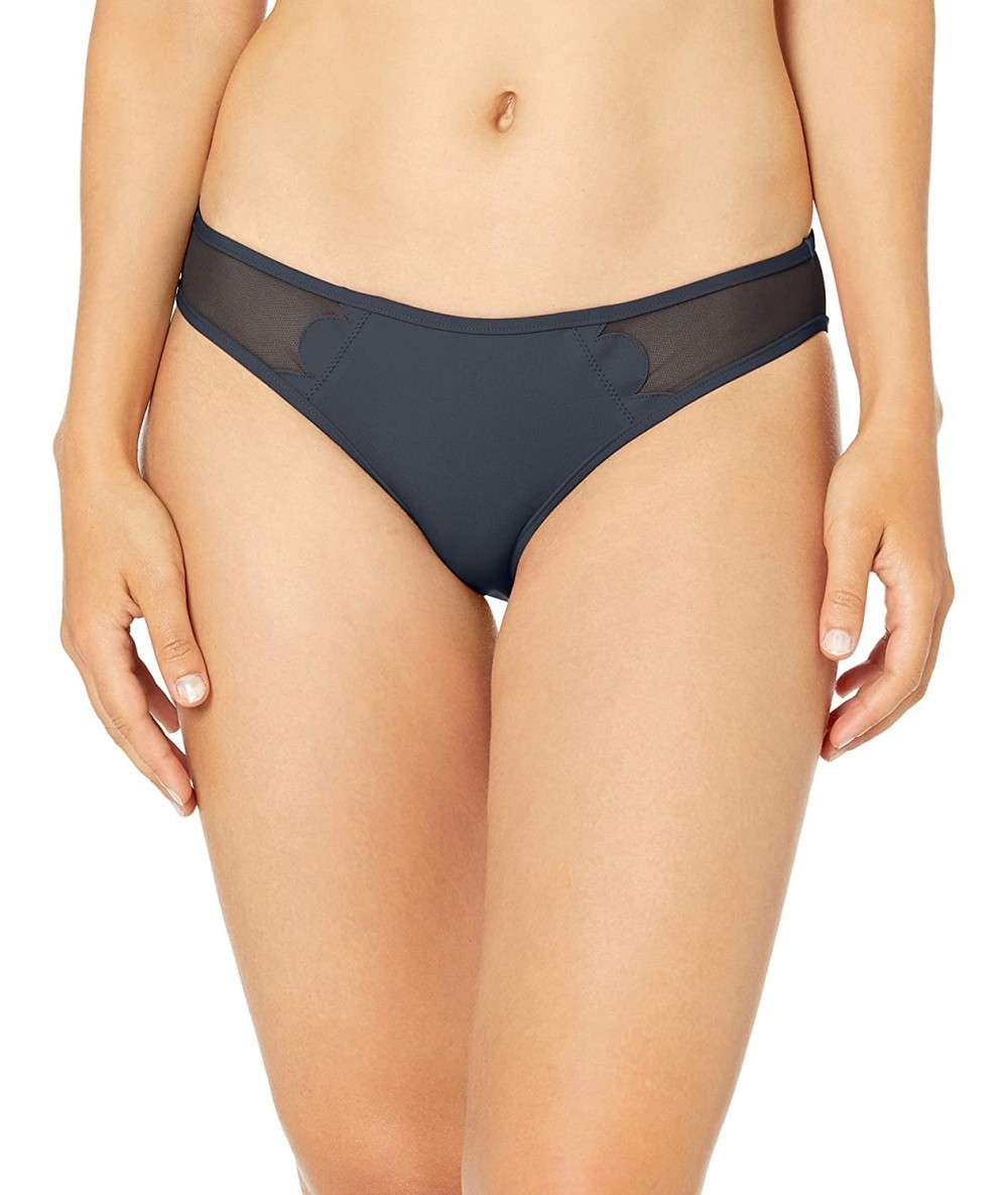 Tankinis Women's Petal Edge Hipster Bikini Bottom Swimsuit - Seafolly Indigo - CP18Q7Z6428 $51.10