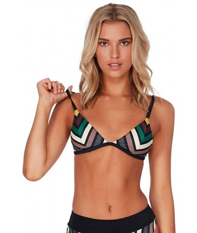 Tops Women's Shilo Triangle Bikini Top - Multi - CU18QIWMH7K $62.43