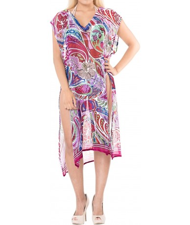 Cover-Ups Women's Bathing Suit Cover Up for Bikini Pool Swimwear Short Mini A - Purple_b88 - C718I77MI2K $43.46