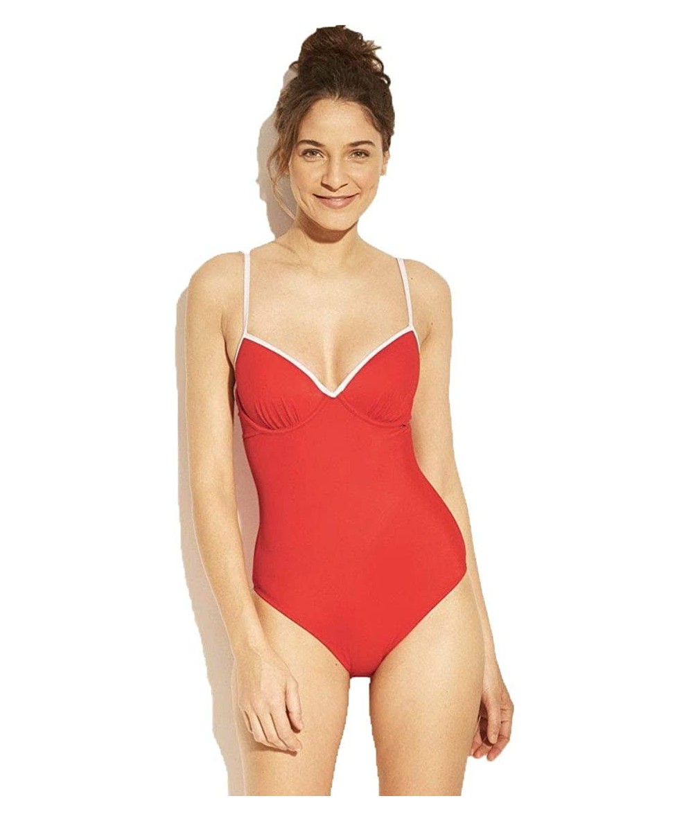 One-Pieces Women's Cabana Light Lift One Piece Swimsuit - Red - C319574AR52 $63.01