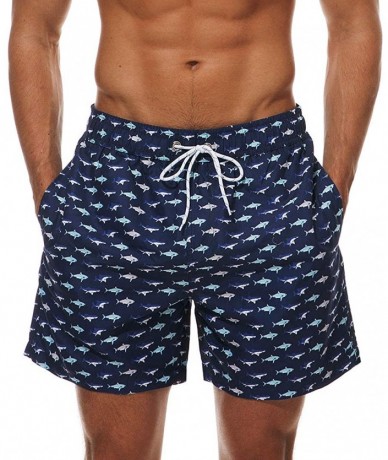 Board Shorts Mens Board Shorts Swimsuits Swim Trunks Long Beach wimwear with Mesh Liner Pocket - Little Fish - C5198R06R5W $3...