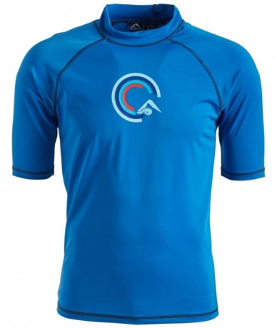 Rash Guards Men's Fiji UPF 50+ Rashguard - Banzai Royal - CL18000LEWK $33.62