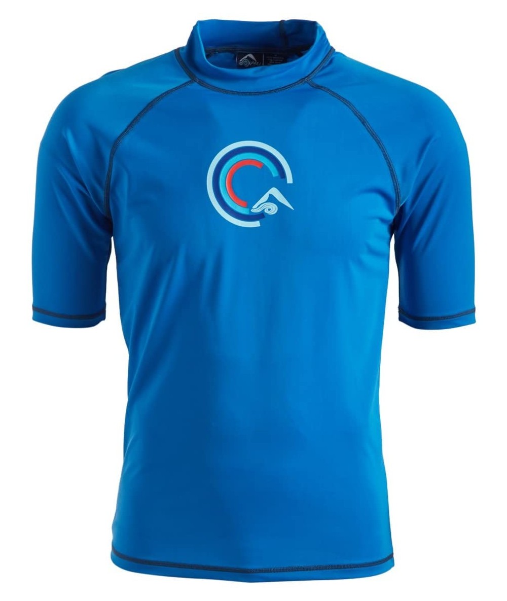 Rash Guards Men's Fiji UPF 50+ Rashguard - Banzai Royal - CL18000LEWK $33.62