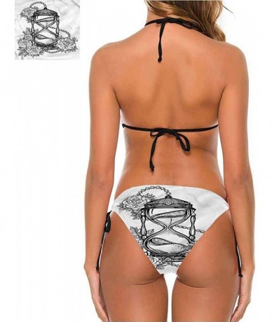 Bottoms Bikini Bathing Suits Women's Sexy Halter Padding Pencil Drawing Angels - Multi 06 - CO190EA8ESO $73.45