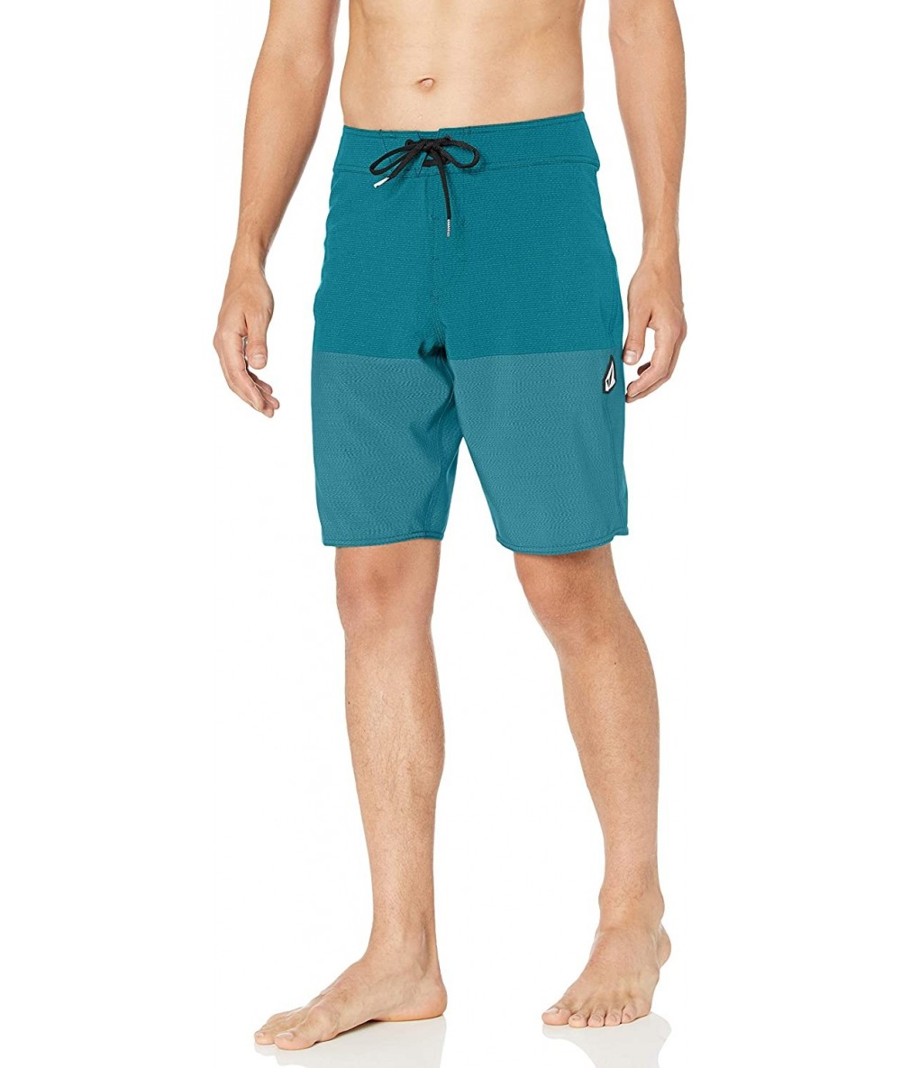 Board Shorts Men's Lido Heather 20" Stretch Boardshort - Chlorine - CO18MC8IA8Q $77.60