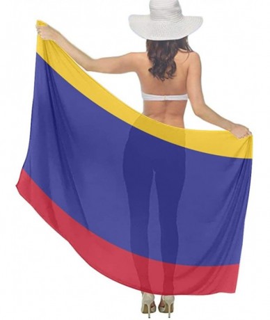 Cover-Ups Women Fashion Shawl Wrap Summer Vacation Beach Towels Swimsuit Cover Up - Colombia Flag - C1190HHZYSC $46.14