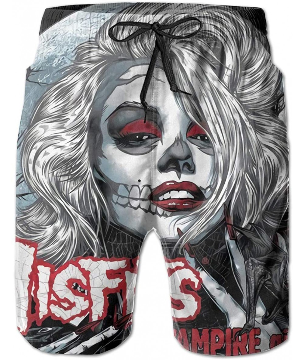 Board Shorts Misfits Men Summer Beach Shorts Surfing Pants M White - C318RT6X7H3 $61.30