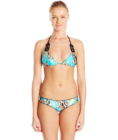 Bottoms Women's Caribe Mon Amour Full Ruched Back Bikini Bottom - Multi - CJ11QVPM57V $76.50