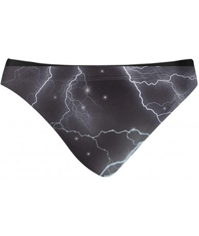 Briefs Men Swimwear Swim Bikini Briefs Barbados Flag Swimsuits Board Surf Shorts Trunks - Lightning - C918SSK4RZA $43.43