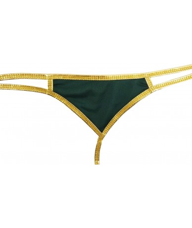 Sets Women Sexy Micro Velvet Swimsuit Triangle Two Pieces Halter Bikini Sets - Green - CU189XOA46Q $20.15