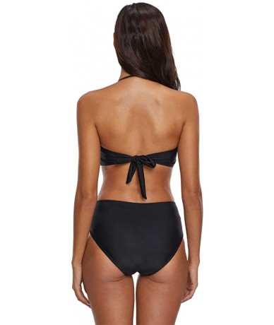 One-Pieces 1 Piece Swimsuits for Women Cut Out Padded Monokini Swimwear - Black White - CD18R8SUGLU $30.58