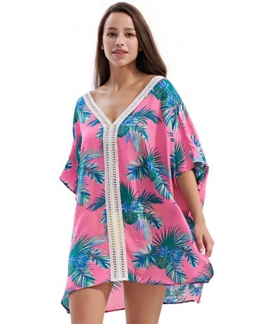 Cover-Ups Womens Cover Ups for Swimwear - Pink - CH1999G6RAE $31.09