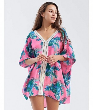 Cover-Ups Womens Cover Ups for Swimwear - Pink - CH1999G6RAE $31.09