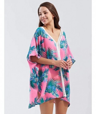 Cover-Ups Womens Cover Ups for Swimwear - Pink - CH1999G6RAE $31.09