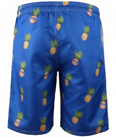 Trunks Men's Quick Dry Swim Trunks Elastic Waistband Bathing Suits with Pockets - Royal Blue - CA18TWDX9DN $48.69